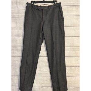 Suitsupply Sienna Mens Dark Gray 100% Wool Dress Pants W31 Cuffed Trouser